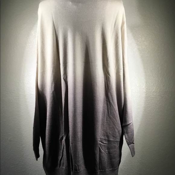 NWT Chan Luu Two Tone Cashmere crew Sz L - Picture 3 of 4